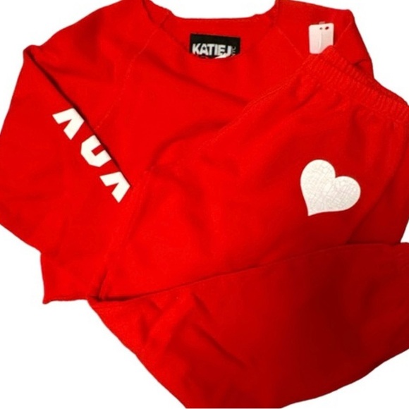 Katie J NYC Vibrant Red Lounge Set